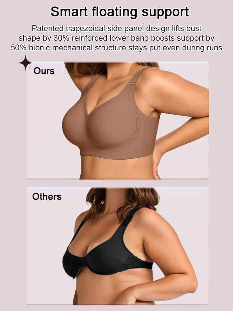 Women'S Seamless Bra, Removable Pads Wireless Bralette, Comfortable Full-Coverage, Ideal for Daily Casual Wear Use